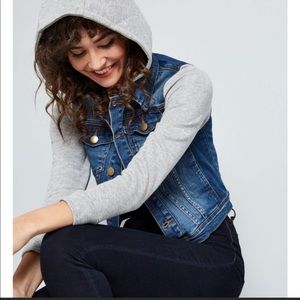Modcloth Denim Jacket with Hoodie